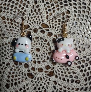 Cute Sanrio Car Charm Earrings